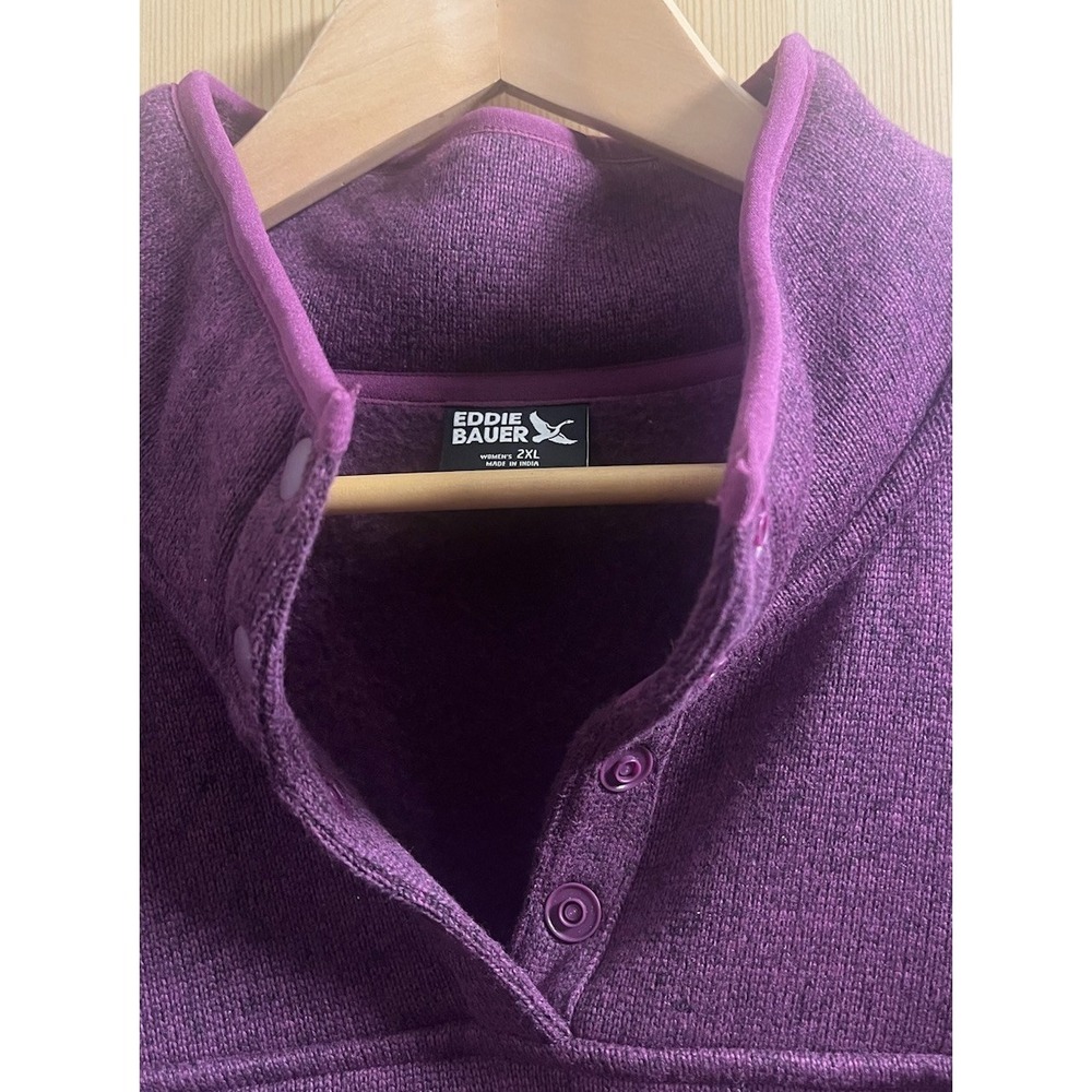 Eddie Bauer Fleece Lined Radiator 2.0 Mock Neck Sweater 1/4 Snap Pullover Sz XXL - Picture 2 of 11